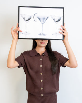 The Bordeaux Button Knit Top