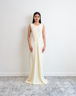 Zariah Single-Button Textured Maxi Dress